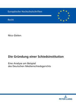 cover image of Die Gruendung einer Schiedsinstitution